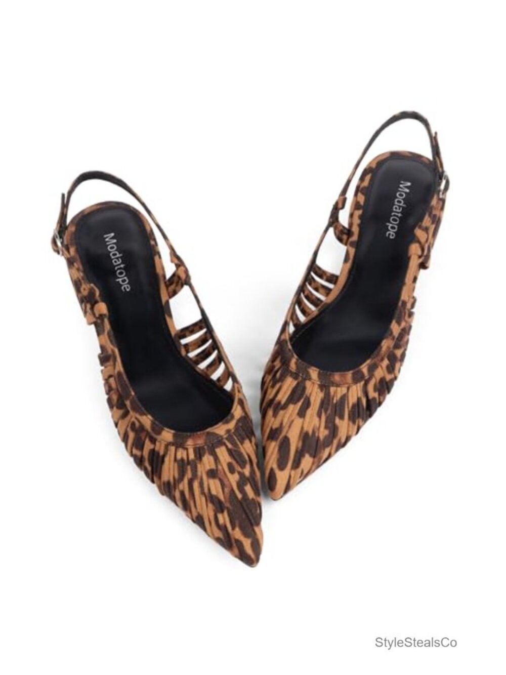 Slingback Flats Pointed Toe Ballet Low Heel Dress Shoes Women Synthetic Suede